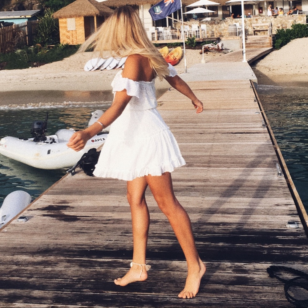 PRINCESS POLLY WHITE SUNDRESS